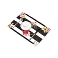 thumbnail image 3 of MKHERT Nautical Anchor and Rose Flowers On Black Stripes Placemats Table Mats for Dining Room Kitchen Table Decoration 12x18 inch,Set of 4, 3 of 4