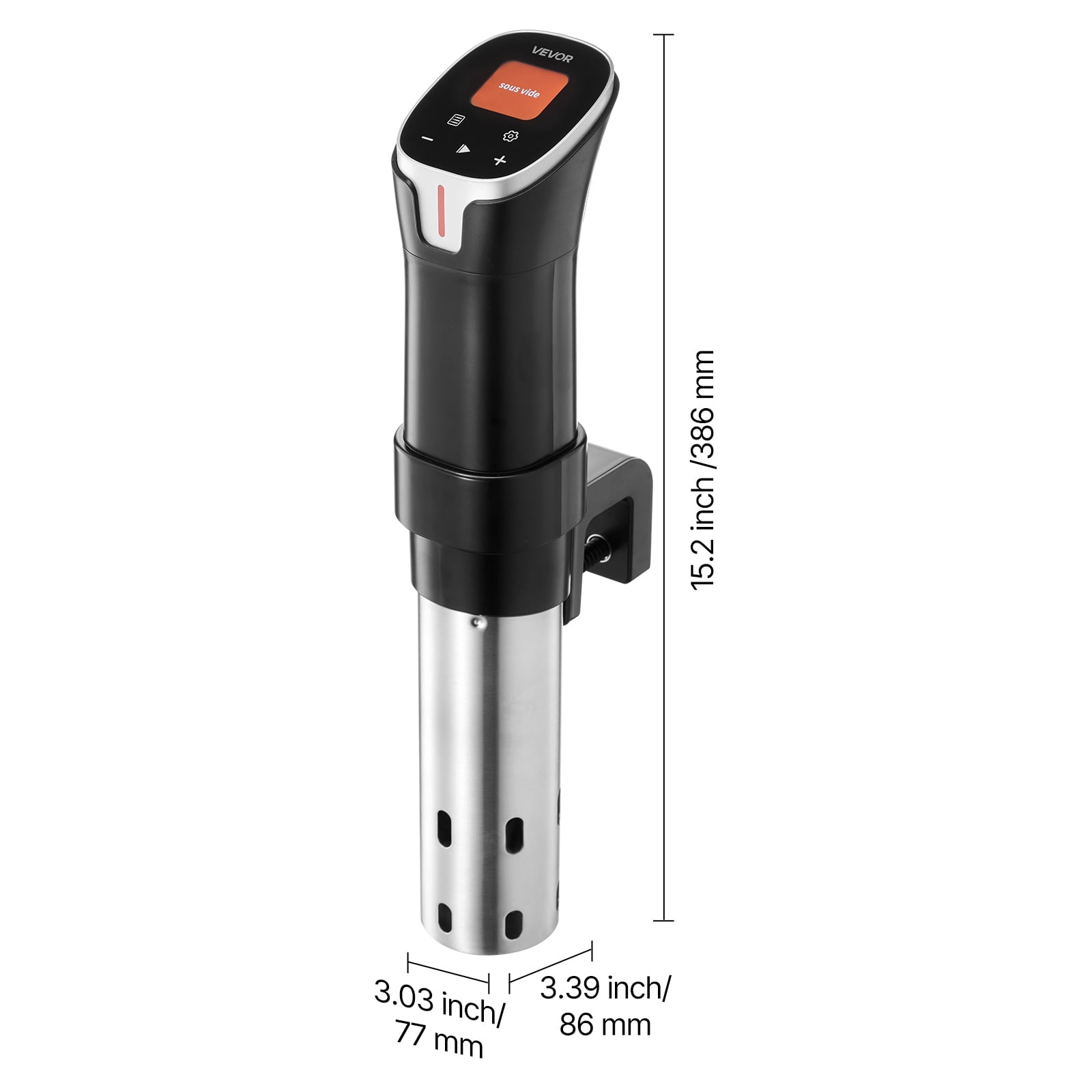 VEVOR Sous Vide Precision Cooker, 1100W Sous-Vide Cooking Machine, WIFI Immersion Circulator with 10 Preset Recipes, LCD Touchscreen, Fast-Heating, Accurate Temperature & Timer, App Control