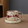 thumbnail image 3 of Taza de café o té for oficina y hogar con plato, taza de cerámica con asa, 3 of 8