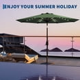 thumbnail image 2 of 9ft LED Lighted Patio Umbrella, Outdoor Market Umbrella with Crank Lift & 8 Ribs for Garden, Deck & Poolside, 2 of 6