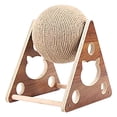 thumbnail image 2 of LSLJS Scratching Toy Natural Sisal Scratching Ball Scratching Ball Solid Wood Interactive Pet Toy, Pet Supplies, 2 of 2