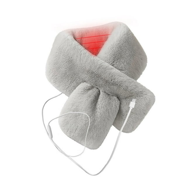Usb Recharge Écharpe Châle Chaleur Cou Chaud Chauffage Peluche Trois Vitesses Réglage Réglable Température