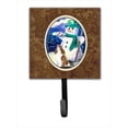 thumbnail image 1 of Artist Snowman With Springer Spaniel Leash Holder Or Key Hook, 1 of 1
