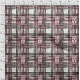 thumbnail image 3 of oneOone Cotton Silk Fabric Swirl & Check Ikat Print Fabric By Yard 42 Inch Wide, 3 of 4