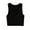 Black, variant on FAIWAD Women's Deep V Neck Crop Tops Sleeveless Seamless Racerback Ribbed Tank Top Slim Basic Vest