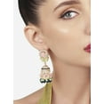 thumbnail image 6 of Set of 2 Multicolor Stones Beads Clustered Traditional Jhumka Earrings For Women, 6 of 7