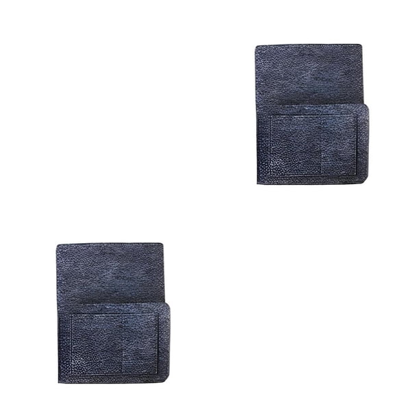 Billuyoard Fieltro organizador de almacenamiento de cabecera teléfono bolsa colgante de gran apertura sofá colchón bolsa lateral sala de estar Gris oscuro 2piezas