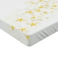 thumbnail image 2 of Ambesonne Yellow and White Fitted Sheet 2 Pcs Set, Stars, Full, Yellow White, 2 of 3