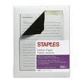 "Staples Black Carbon Paper, 8.25"" x 11.25"", Smudge Resistant, 100