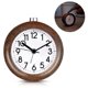 thumbnail image 2 of Analog Wood Alarm Clock With Snooze - Retro Clock With Dial Alarm Light - Quiet Vintage Wood Table Clock Without -zysd, 2 of 5
