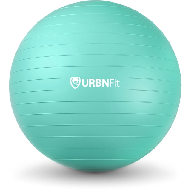 Pelota de ejercicio URBNFit de 76 cm antiestallido color verde azulado