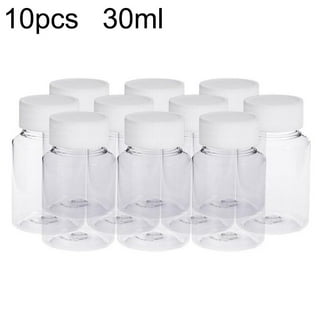 ULTECHNOVO Clear Pill Bottle, 10pcs Pill Bottle Container, Medicine  Containers with Caps 30ml Plastic Empty Bottles Portable Lab Reagent Bottle  for