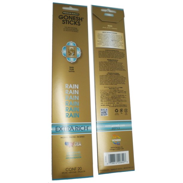 GENIECO Extra Rich Rain Incense Sticks, 20 Count