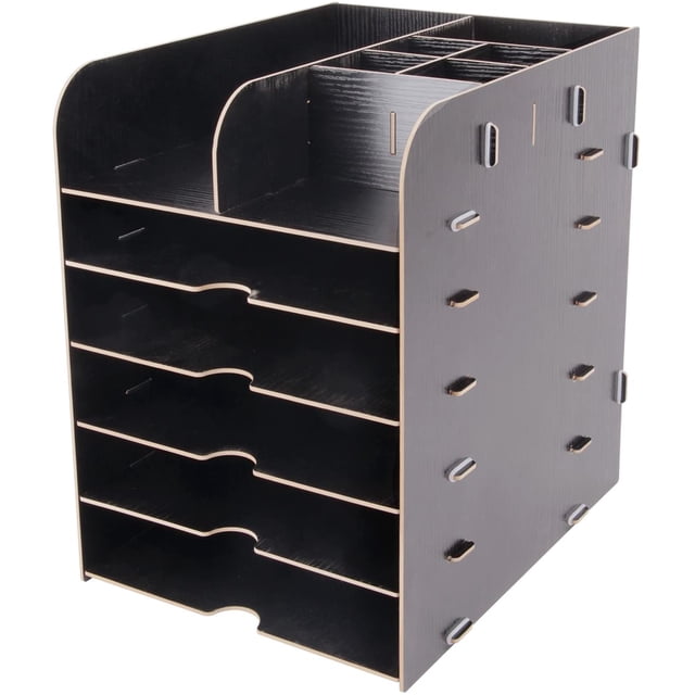 A4 A5 File Folder Racks Storage Paper Organizer Tray Wood Mail Sorter Desk Book Shelf Pen Ipad Document Display Holder Accessories Stroage Caddy Brackets Cube Home Workspace Bookcase Office Supplies