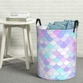 thumbnail image 5 of Goofa Rainbow Scales Printed Circular Hamper,Laundry Basket with Handles,Storage Baskets Foldable,Large Capacity Laundry Hamper-Medium, 5 of 8