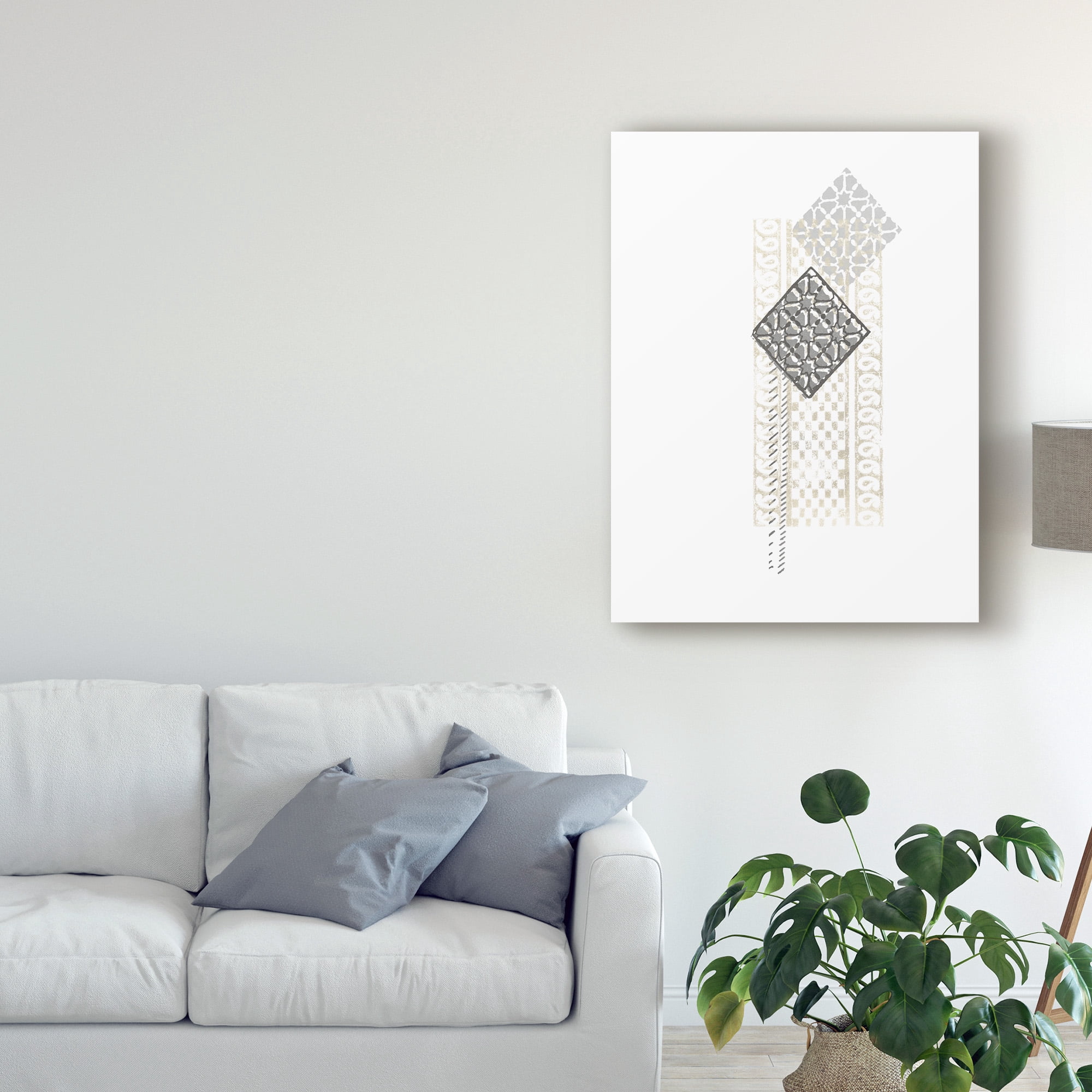 Trademark Fine Art 'Block Print Composition I' Canvas Art by June Erica Vess