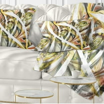 Designart Symmetrical Spiral Fractal Flowers - Contemporary Throw Pillow - 12x20