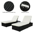thumbnail image 5 of BaytoCare 3-Piece Outdoor Patio Furniture Set Chaise Lounge, Patio Reclining Rattan Lounge Chair Chaise, 5 of 10