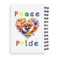 thumbnail image 2 of Peace Love Pride Pomeranian with Rainbow Sunglasses LGBT LGBTQ+ Spiral Bound Journal Pom Dog Lover Gifts 5x7in Spiral Notebook - 01004, 2 of 5