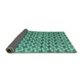 thumbnail image 2 of Ahgly Company Indoor Square Abstract Turquoise Blue Modern Area Rugs, 7' Square, 2 of 4