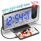 thumbnail image 1 of Reloj Despertador De Techo De Proyección, Radio Reloj Despertador De Proyección De Techo, Con Pantalla De Espejo De 7.5 Pulgadas, Puerto USB De Temperatura, Despertadores Duales, 4 Brillo Ajustable, Despertador Digital Para Dormitorio esquí esquí Gafas de esquí, 1 of 5