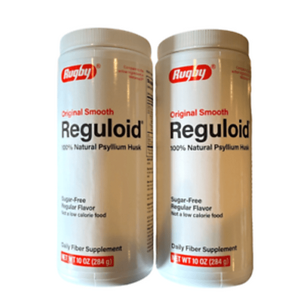 Rugby REGULOID Laxative Powder SUGAR FREE Regular Flavor 10oz ( 2 pack