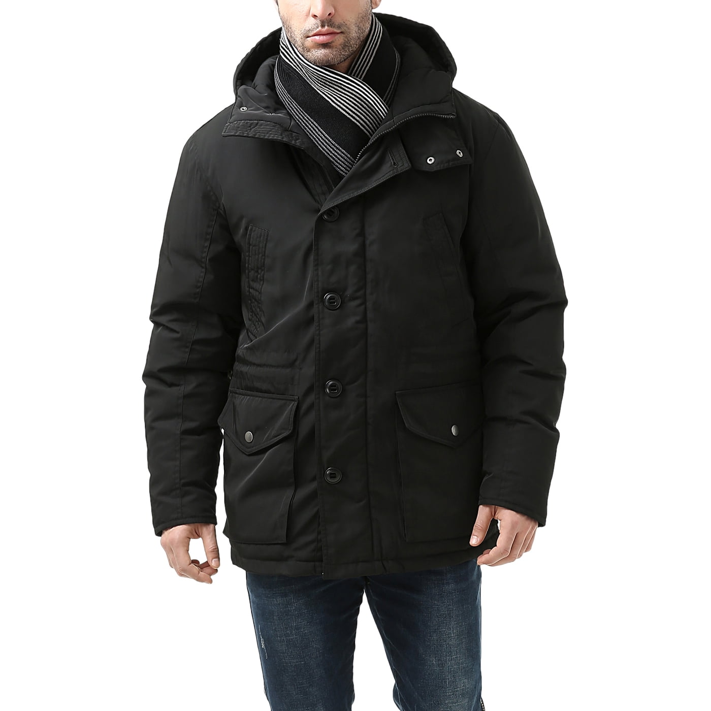 bgsd men's tommy hooded waterproof down parka coat