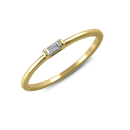 1/20 cttw Diamond Baguette Ring (VS clarity, G-H color) in 14k Yellow