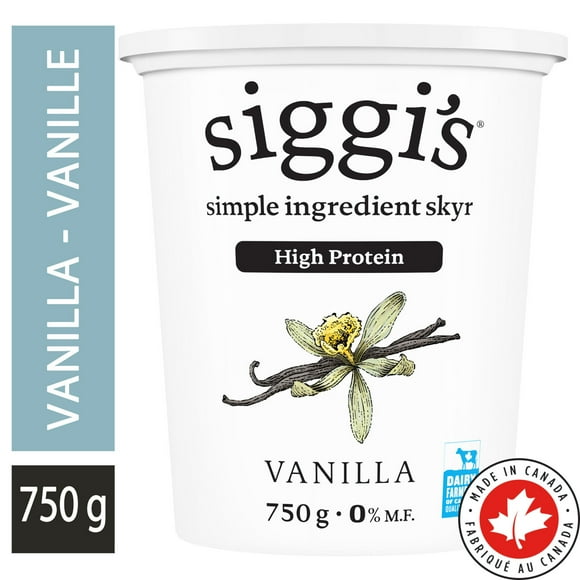 siggi's Skyr Yogurt Vanilla 0%, High Protein, 750g