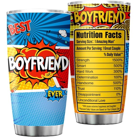 Boyfriend Gifts Tumbler,Christmas Birthday Gifts for Boyfriend,Anniversary Engagements Gifts for Boyfriend,Boyfriend Gifts from Girlfriend,Valentines Day Gifts For Him,Boyfriend,Couples Tumbler 20oz