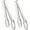 Silver, variant on 2 Pack Gold Serving Tongs Gold Serving Utensils Salad Tongs Buffet Tongs Non-slip & Easy Grip Stainless Steel Gold Plated Buffet Serving Tongs, Salad, Ice, Oven (9.5 Inch) (Gold)