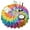 Colorful Rainbow Tie-1, variant on Rainbow Tie Dye Mandala Pattern Round Tablecloth 60"x60",Wrinkle Wipeable Table Cloth for Kitchen Dining Room Picnic Patio Party