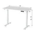 thumbnail image 2 of Costway Electric Adjustable Standing Desk Stand up Workstation w/Control White, 2 of 11