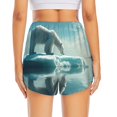 thumbnail image 2 of Lsque Polar Bear On Iceberg Printed Women's Running Shorts with Liner Pockets,Elastic Quick Dry Workout Athletic Gym Yoga Shorts,Womens High Waist Shorts-Small, 2 of 9