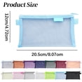 thumbnail image 2 of Large Capacity Zipper Mesh Pencil Pouch, 4.7"x8" Pencil Bag Pouch Pen Case, Clear Stationery Organizer Mesh Zipper Pouch Bags for Office College Travel Exam Supplies, By Preplabs, 2 of 3