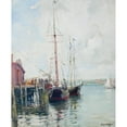 thumbnail image 3 of Guy Carleton Wiggins 15x18 Black Modern Framed Museum Art Print Titled - East Gloucester Docks (circa 1910-15), 3 of 5
