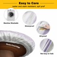 thumbnail image 2 of Elastic Fitted Round Tablecloth, Purple Gray White Waterproof Stretch Table Cover for 45"-54" Tables, Retro Country Abstract Mottled Texture Washable Outdoor Tablecloths for Patio, Picnic, Camping, 2 of 8