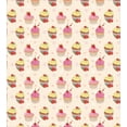 thumbnail image 2 of Ambesonne Dessert Duvet Cover Set, Cupcakes Romance with Roses, 2-Calking, Champagne and Multicolor, 2 of 2