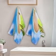 thumbnail image 3 of Coolnut Cool Easter Rabbit Eggs Hand Towels 2 PCS, Butterfly Flowers Kitchen Towel Ultra Soft and Highly Absorbent,Decorative Fingertip Face Towel for Bathroom Hotel, 28.3"x14.4", 3 of 5