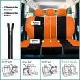 thumbnail image 4 of FH Group Universal Fit 3 Rows Flat Cloth Car Seat Covers for Auto Trucks SUV, Split Benches - 7 Seaters Orange, 4 of 9