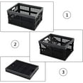 thumbnail image 3 of Saedy Black Plastic Storage Crates, 16 Quart Collapsible Container Bins, 3 Packs, 3 of 6