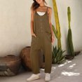 thumbnail image 2 of Clearance under $5 JINMGG Womens Plus Size Clearance Pants under $10 Women Summer European and American Sling Pocket Casual Jumpsuit, 2 of 7