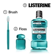 Listerine Cool Mint Intense Antiseptic Mouthwash, Bad Breath & Plaque Oral Care, 500 mL