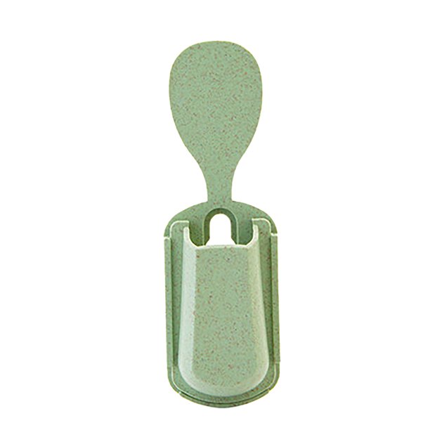 Gibobby Ligero y pequeño ventosa pasta cocina arroz cuchara pala estante de almacenamiento(Verde)
