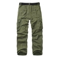 thumbnail image 2 of TRGPSG Men's Cargo Pants with Multi Pockets Outdoor Cotton Work Pants(No Belt),Armygreen 36, 2 of 7