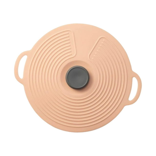 Tapa de silicona resistente al calor con asa, autosellante y con sello de succión grueso. Naranja 28cm