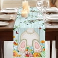 thumbnail image 3 of Table Runners 70 Inches Long Dress Scarves, Easter Farmhouse Coffee/Dining/Kitchen Table Decor, Holiday Table Runner, Spring Watercolor Eggs Tulip Wooden Grain Teal 13x70 Inch, 3 of 9