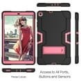 thumbnail image 2 of Goldcherry For Galaxy Tab A 10.1 Case,Hybrid Shockproof Rugged Anti-Impact Drop Protection Built with Kickstand For Samsung Galaxy Tab A 10.1 SM-T510 / SM-T515 Tablet(Black/Pink), 2 of 6