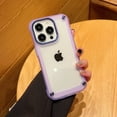 thumbnail image 4 of Transparent Phone Case For IPhone15 Pro Promax 14 Pro 14promax 13 13pro Max Tpu Transparent Border+ Acrylic Plate+ Metal Buttons Anti-fall Phone Protective Case, 4 of 5