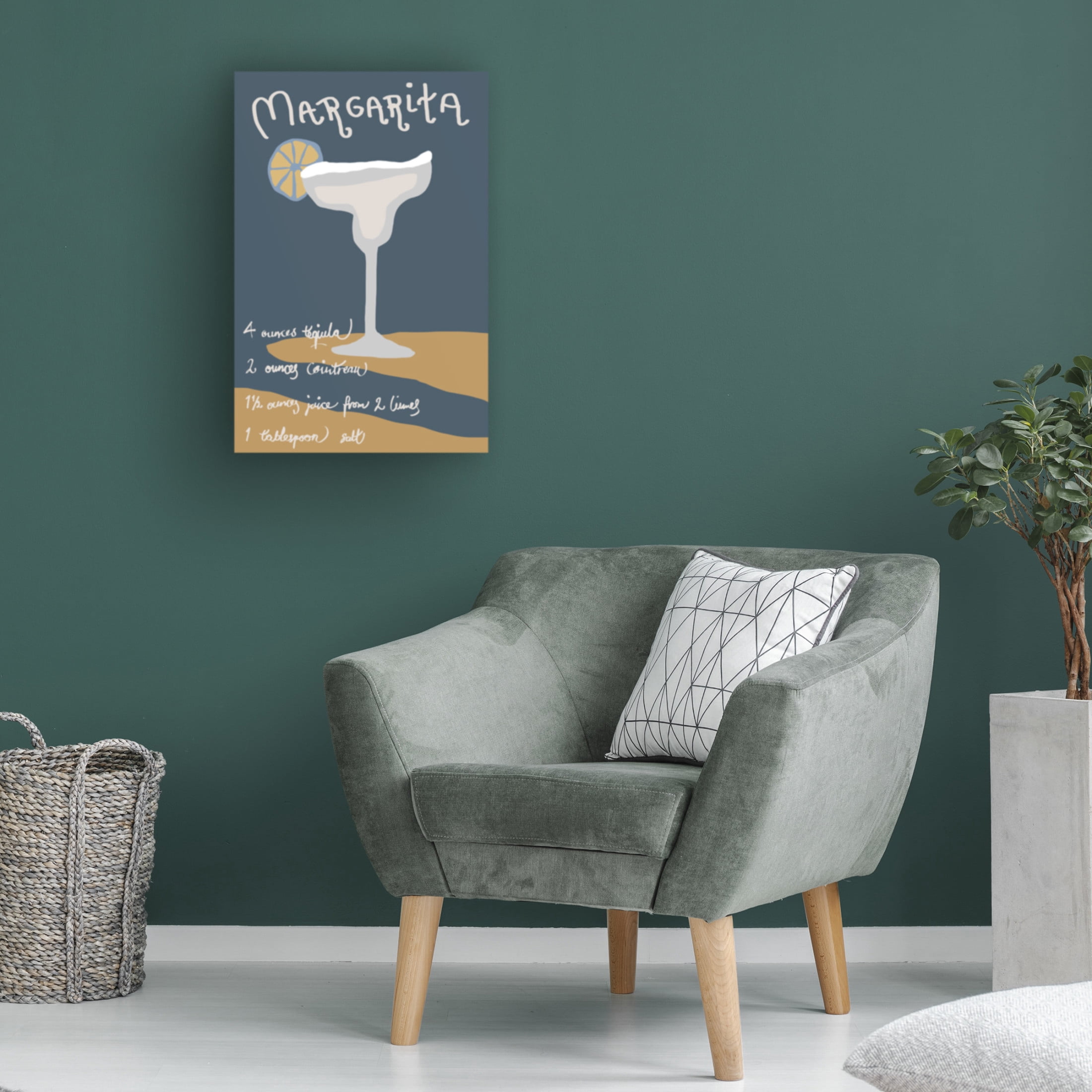 Canvas Wall Art - Pictufy Studio Ii 'Margarita' Wall Art for Living Room, Bedroom, or Office Décor by Trademark Fine Art - 30 x 47 Inches